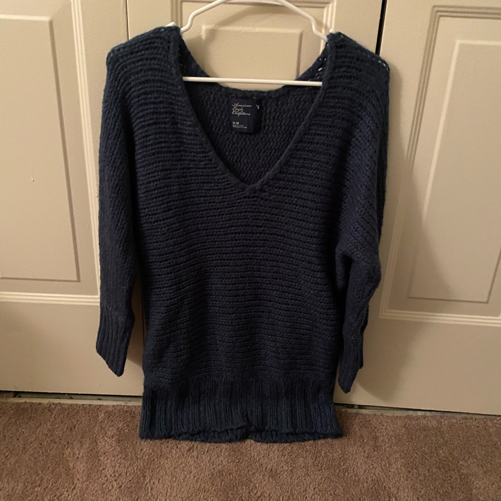 Blue American Eagle mid sleeve sweater